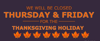 closed for thanksgiving holiday